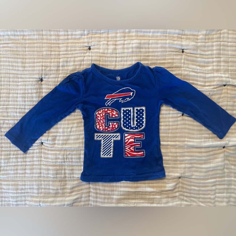 NFL Buffalo Bills Blue Kids Long Sleeve Tee with Graphic
